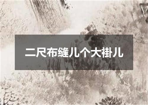 二尺布缝儿个大褂儿
