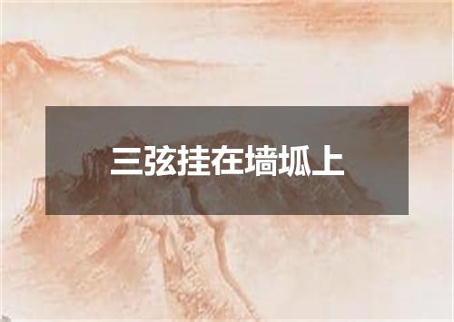 三弦挂在墙坬上