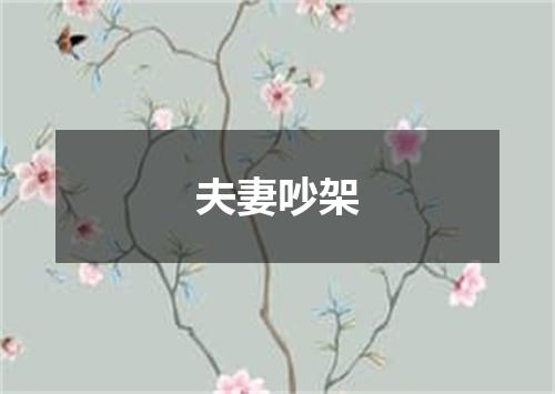 夫妻吵架