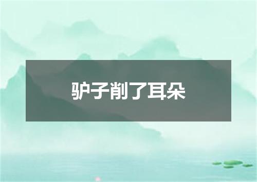 驴子削了耳朵