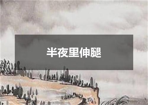 半夜里伸腿