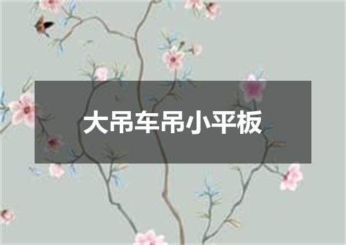 大吊车吊小平板