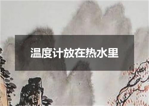 温度计放在热水里
