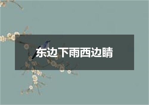 东边下雨西边睛