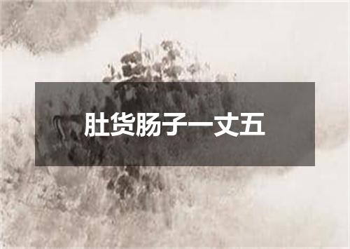 肚货肠子一丈五