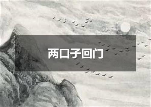 两口子回门