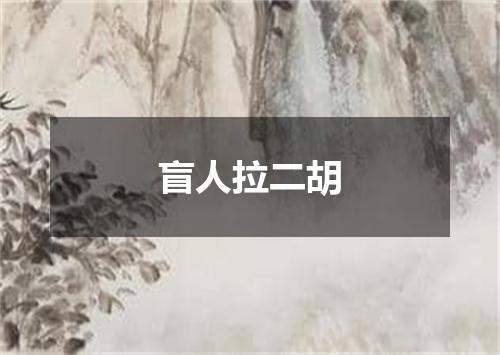 盲人拉二胡
