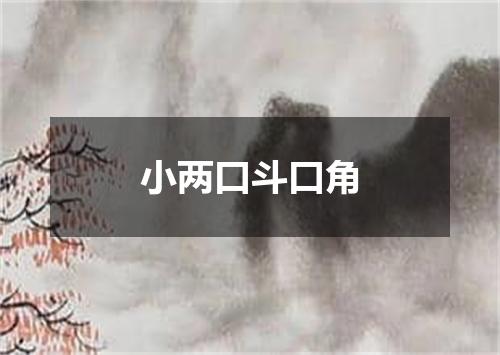 小两口斗口角