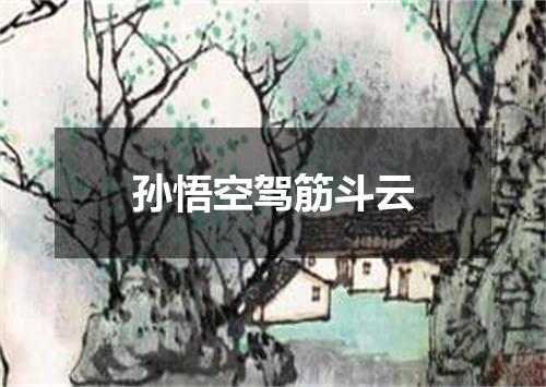 孙悟空驾筋斗云