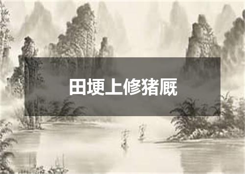 田埂上修猪厩
