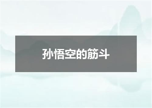 孙悟空的筋斗