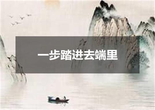 一步踏进去端里