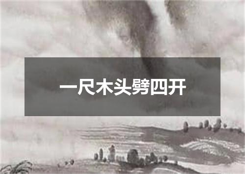 一尺木头劈四开
